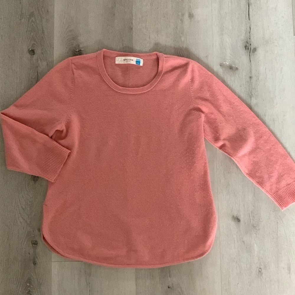Sparrow‎ Large Pink Cashmere Lightweight Sweater  size M pullover soft